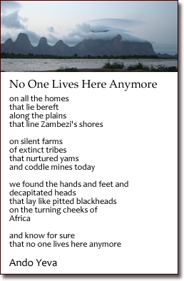 No One Lives Here Anymore; poem by Ando Yeva
